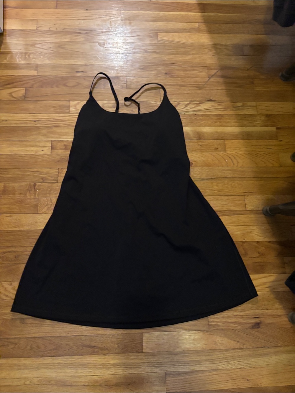 Classic Black Midi Dress with Spaghetti Straps